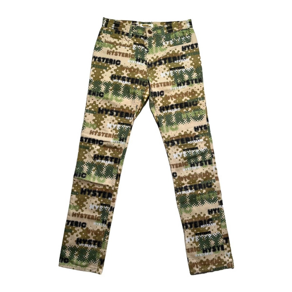 Digi camouflage graphic logo denim
